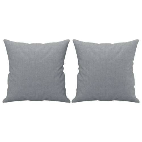3-dijelni set sofa s jastucima svjetlosivi od tkanine - Svjetlosiva s jastucima i tabureom Cijena
