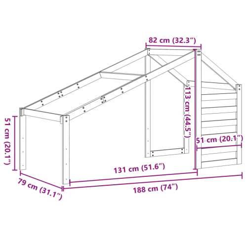 Krov za dječji krevet voštano smeđi 188 x 82 x 113 cm borovina - Voštano smeđa 188 x 82 x 113 cm Cijena