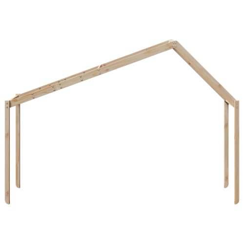 Krov za dječji krevet 203 x 80,5 x 142 cm od masivne borovine - Prirodna 203 x 80.5 x 142 cm Cijena