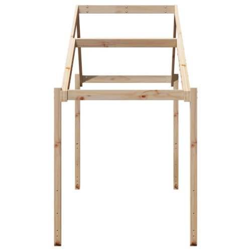 Krov za dječji krevet 203 x 80,5 x 142 cm od masivne borovine - Prirodna 203 x 80.5 x 142 cm Cijena