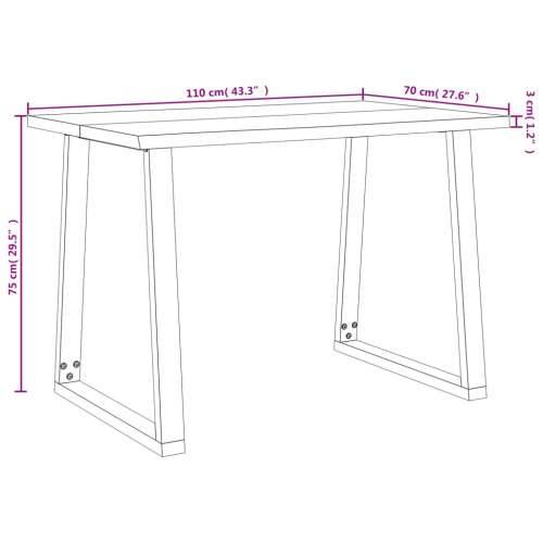 3-dijelni blagovaonski set sa živim rubom masivno drvo bagrema - 110 cm 3 Cijena