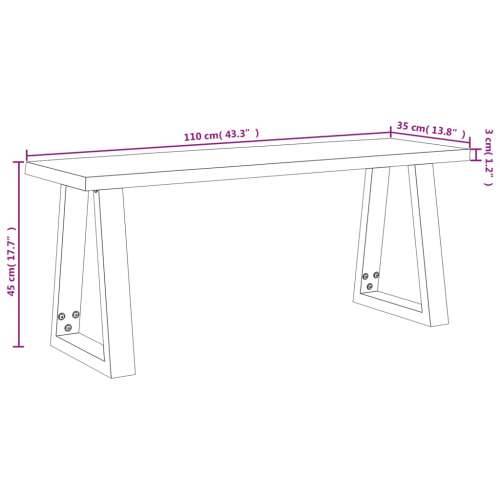3-dijelni blagovaonski set sa živim rubom masivno drvo bagrema - 110 cm 3 Cijena