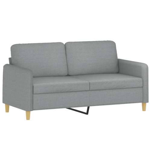 3-dijelni set sofa s jastucima svjetlosivi od tkanine - Svjetlosiva S osloncem za noge Cijena