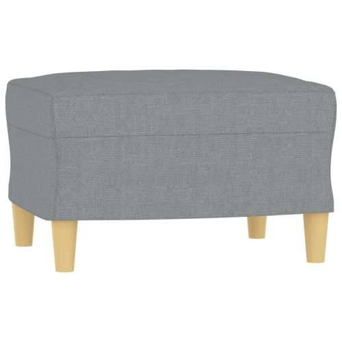 3-dijelni set sofa s jastucima svjetlosivi od tkanine - Svjetlosiva S osloncem za noge Cijena