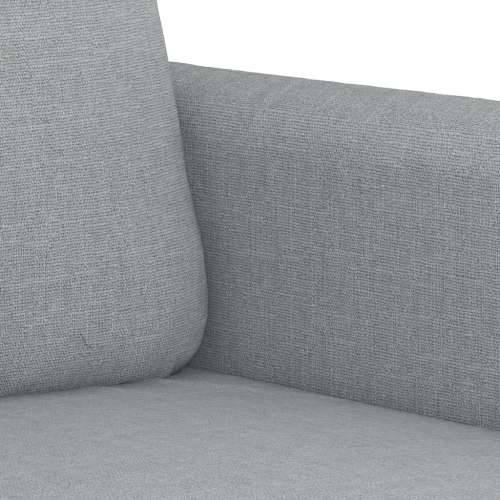 3-dijelni set sofa s jastucima svjetlosivi od tkanine - Svjetlosiva S osloncem za noge Cijena