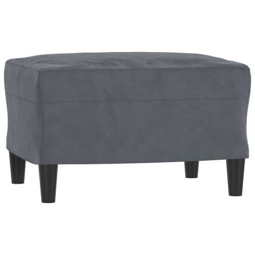 3-dijelni set sofa s jastucima tamnosivi baršunasti - Tamno siva s jastucima i tabureom Cijena