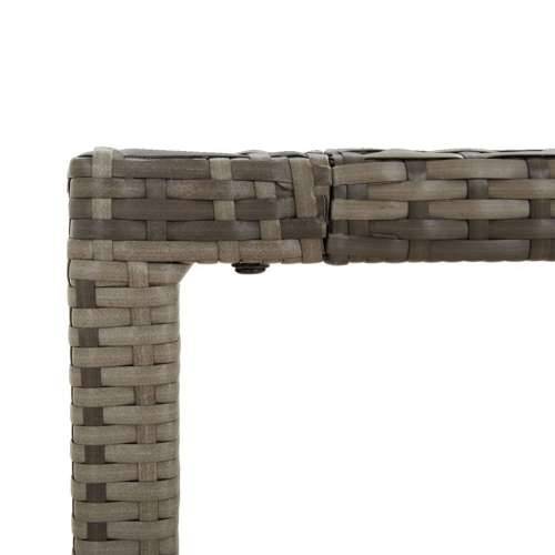 Vrtna garnitura - 5-dijelni vrtni blagovaonski set sivi od poliratana - Siva Dužina stola 150 cm 4 Cijena