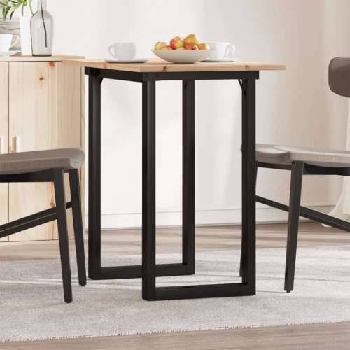 Blagovaonski stol O-oblika 80x50x75 cm od borovine i čelik - 80 x 50 x 75 cm 1 O-oblik O-okvir Cijena