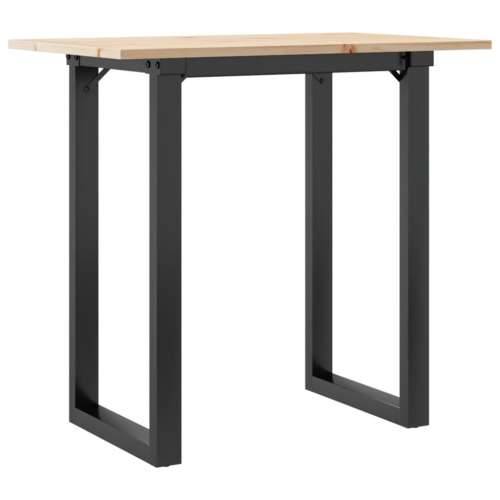 Blagovaonski stol O-oblika 80x50x75 cm od borovine i čelik - 80 x 50 x 75 cm 1 O-oblik O-okvir Cijena