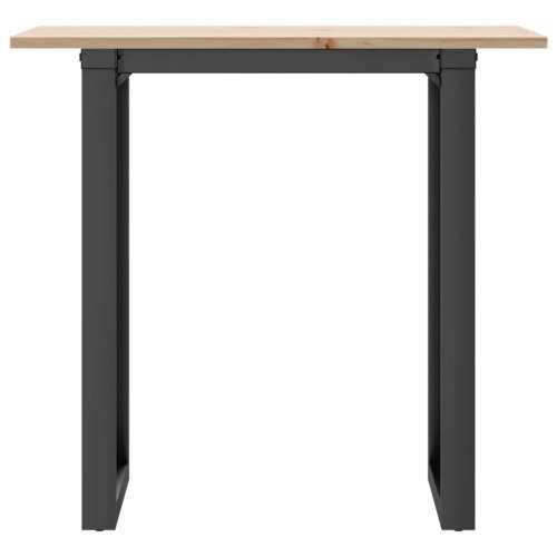 Blagovaonski stol O-oblika 80x50x75 cm od borovine i čelik - 80 x 50 x 75 cm 1 O-oblik O-okvir Cijena