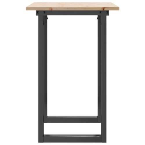 Blagovaonski stol O-oblika 80x50x75 cm od borovine i čelik - 80 x 50 x 75 cm 1 O-oblik O-okvir Cijena