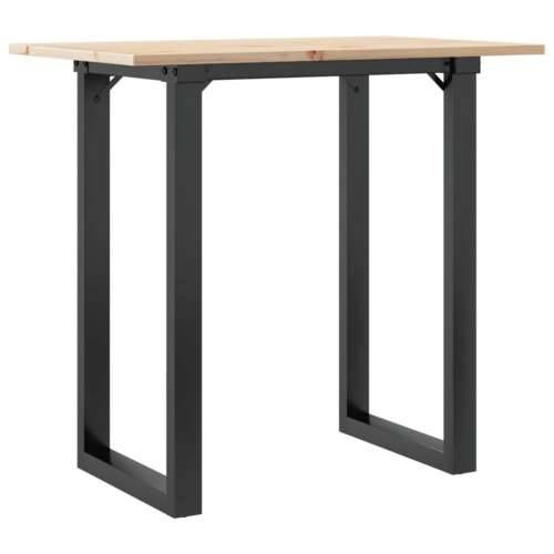 Blagovaonski stol O-oblika 80x50x75 cm od borovine i čelik - 80 x 50 x 75 cm 1 O-oblik O-okvir Cijena