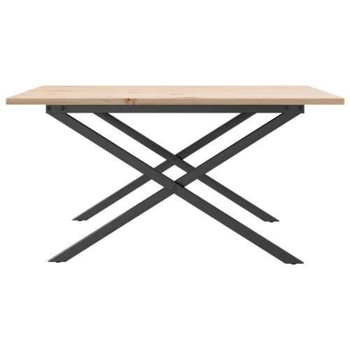 Stolić za kavu X-oblika 80x80x45 cm borovina i čelik - 80 x 80 x 45 cm 1 Oblik slova X x-okvir Cijena