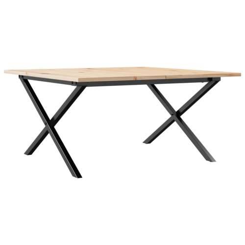 Stolić za kavu X-oblika 90x90x45 cm borovina i čelik - 90 x 90 x 45 cm 1 Oblik slova X x-okvir Cijena