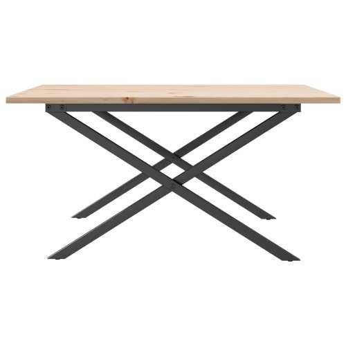Stolić za kavu X-oblika 90x90x45 cm borovina i čelik - 90 x 90 x 45 cm 1 Oblik slova X x-okvir Cijena