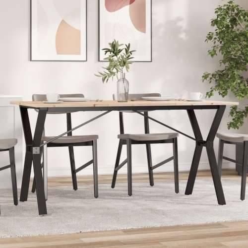 Blagovaonski stol Y-oblika 160x80x75 cm od borovine i čelik - 160 x 80 x 75 cm 1 Oblik slova Y y-okvir Cijena