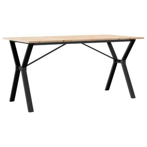 Blagovaonski stol Y-oblika 160x80x75 cm od borovine i čelik - 160 x 80 x 75 cm 1 Oblik slova Y y-okvir Cijena