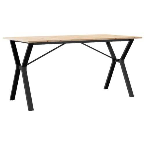 Blagovaonski stol Y-oblika 160x80x75 cm od borovine i čelik - 160 x 80 x 75 cm 1 Oblik slova Y y-okvir Cijena