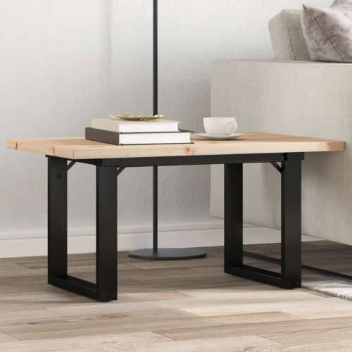 Stolić za kavu O-oblika 80x50x40,5 cm od borovine i čelik - 80 x 50 x 40.5 cm 1 O-oblik O-okvir Cijena