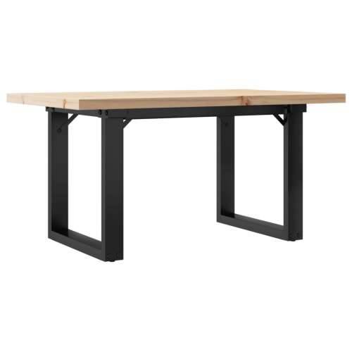 Stolić za kavu O-oblika 80x50x40,5 cm od borovine i čelik - 80 x 50 x 40.5 cm 1 O-oblik O-okvir Cijena