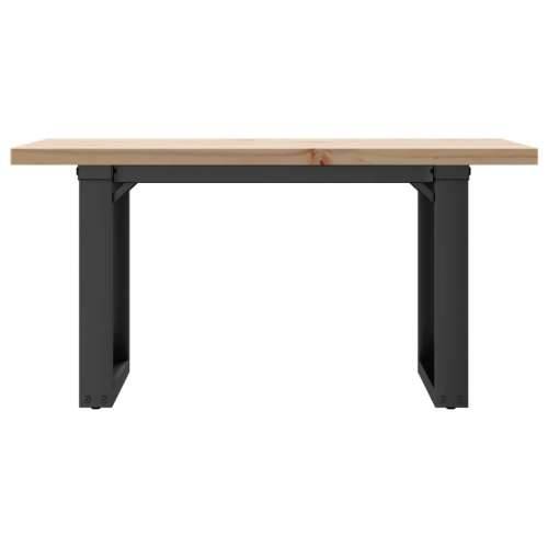 Stolić za kavu O-oblika 80x50x40,5 cm od borovine i čelik - 80 x 50 x 40.5 cm 1 O-oblik O-okvir Cijena