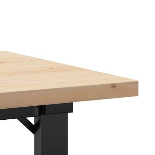Stolić za kavu O-oblika 80x50x40,5 cm od borovine i čelik - 80 x 50 x 40.5 cm 1 O-oblik O-okvir Cijena