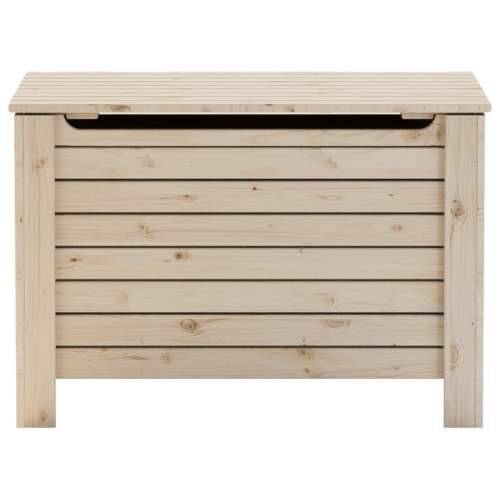 Kutija za pohranu s poklopcem RANA 80x49x54 cm masivna borovina - Prirodna 80 x 49 x 54 cm 1 vodoravne pruge Cijena