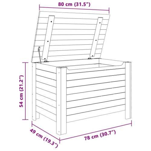 Kutija za pohranu s poklopcem RANA 80x49x54 cm masivna borovina - Prirodna 80 x 49 x 54 cm 1 vodoravne pruge Cijena
