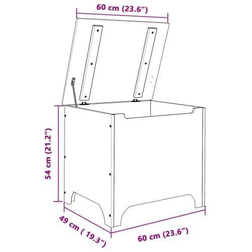 Kutija za pohranu s poklopcem RANA 60x49x54 cm masivna borovina - Prirodna 60 x 49 x 54 cm 1 Gladak dizajn Cijena