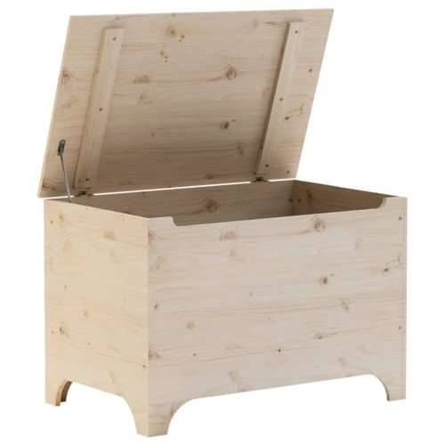 Kutija za pohranu s poklopcem RANA 80x49x54 cm masivna borovina - Prirodna 80 x 49 x 54 cm 1 Gladak dizajn Cijena