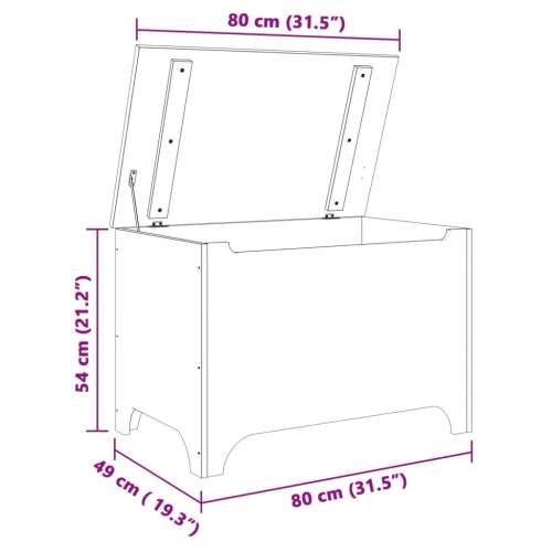 Kutija za pohranu s poklopcem RANA 80x49x54 cm masivna borovina - Prirodna 80 x 49 x 54 cm 1 Gladak dizajn Cijena