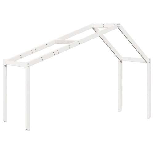 Krov za dječji krevet bijeli 213x95,5x144,5 cm masivna borovina - Bijela 213 x 95.5 x 144.5 cm Cijena