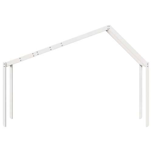 Krov za dječji krevet bijeli 213x95,5x144,5 cm masivna borovina - Bijela 213 x 95.5 x 144.5 cm Cijena