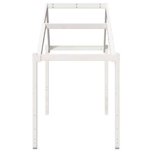 Krov za dječji krevet bijeli 213x95,5x144,5 cm masivna borovina - Bijela 213 x 95.5 x 144.5 cm Cijena