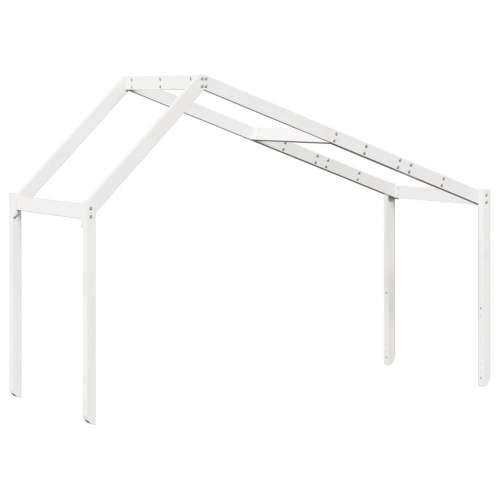 Krov za dječji krevet bijeli 213x95,5x144,5 cm masivna borovina - Bijela 213 x 95.5 x 144.5 cm Cijena