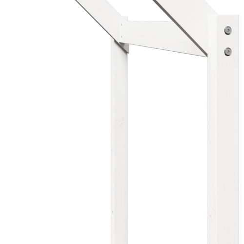 Krov za dječji krevet bijeli 213x95,5x144,5 cm masivna borovina - Bijela 213 x 95.5 x 144.5 cm Cijena