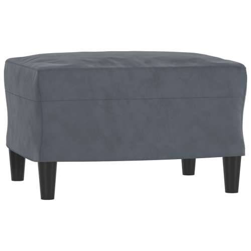 3-dijelni set sofa s jastucima tamnosivi baršunasti - Tamno siva s jastucima i tabureom Cijena