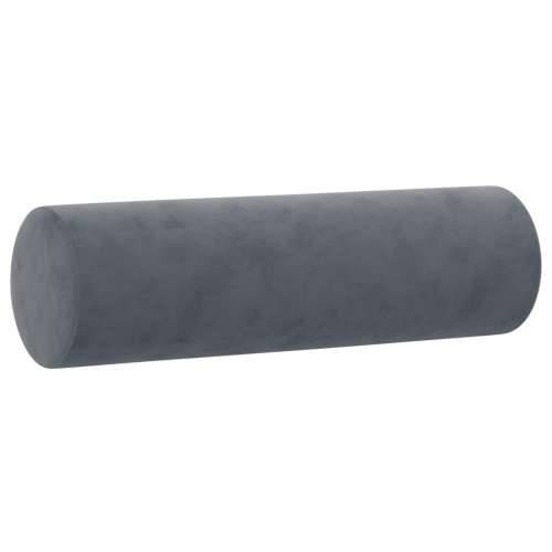 3-dijelni set sofa s jastucima tamnosivi baršunasti - Tamno siva s jastucima i tabureom Cijena