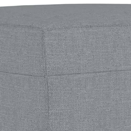 3-dijelni set sofa s jastucima svjetlosivi od tkanine - Svjetlosiva s jastucima i tabureom Cijena