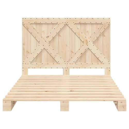 Okvir za krevet s uzglavljem 140x200 cm od masivne borovine - Prirodna 140 x 200 cm Ne with cross headboard Cijena