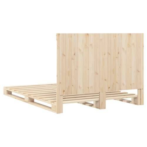 Okvir za krevet s uzglavljem 140x200 cm od masivne borovine - Prirodna 140 x 200 cm Ne with cross headboard Cijena
