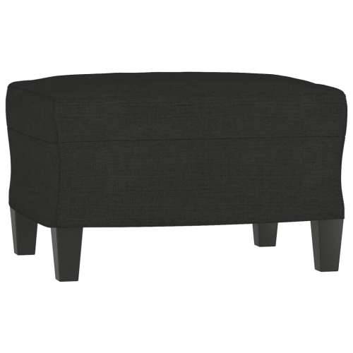 Fotelja s tabureom crna 60 cm od tkanine - Crna Cijena