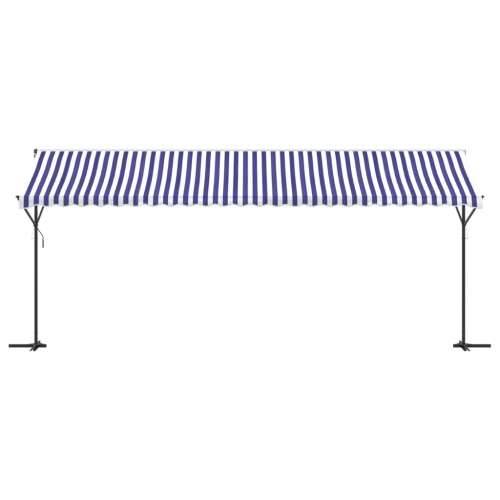 Samostojeća tenda plavo-bijela 600 x 300 cm od tkanine i čelika - Bijela 6 x 3 m 1 Cijena