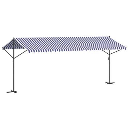 Samostojeća tenda plavo-bijela 600 x 300 cm od tkanine i čelika - Bijela 6 x 3 m 1 Cijena
