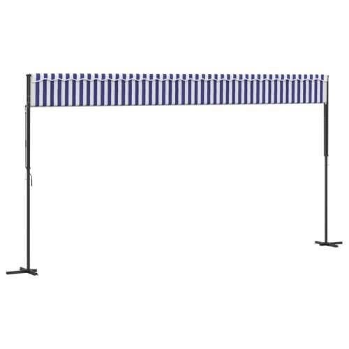 Samostojeća tenda plavo-bijela 600 x 300 cm od tkanine i čelika - Bijela 6 x 3 m 1 Cijena