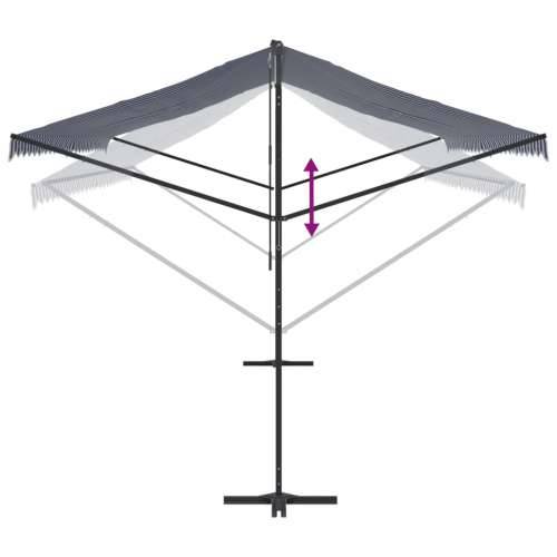 Samostojeća tenda plavo-bijela 600 x 300 cm od tkanine i čelika - Bijela 6 x 3 m 1 Cijena