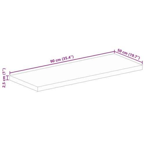 Ploča za stol 90x50x2,5 cm pravokutna masivno obnovljeno drvo - Obnovljeno drvo (prirodno) 90 x 50 cm 1 25 mm Cijena