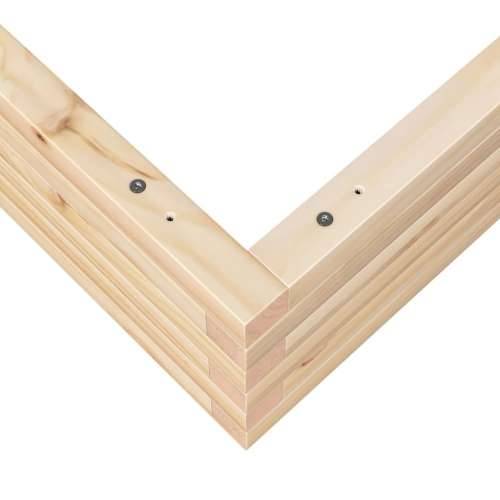 Vrtna sadilica 90x90x23 cm od masivne borovine - Prirodna boja bora 90 x 90 x 23 cm 1 Cijena