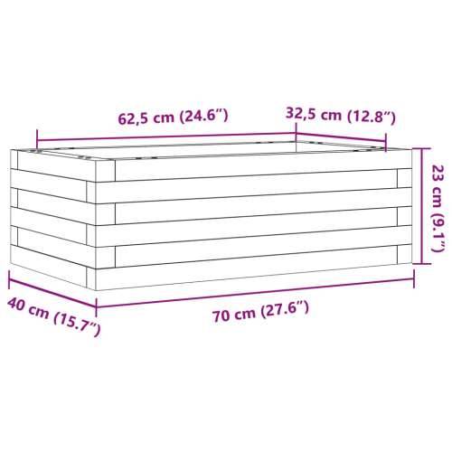 Vrtna sadilica voštano smeđa 70 x 40 x 23 cm masivna borovina - Voštano smeđa 70 x 40 x 23 cm 1 Cijena