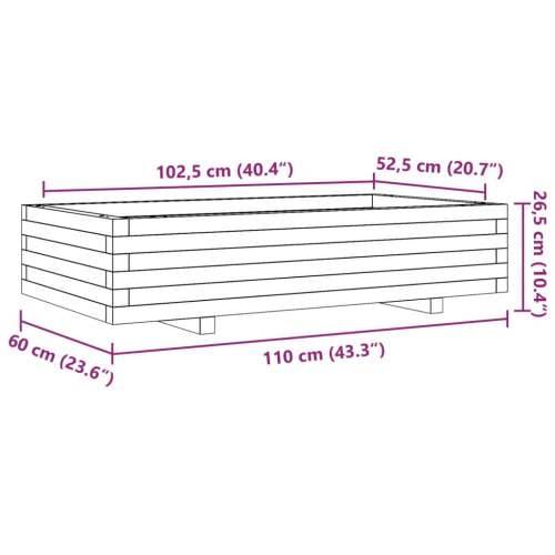 Vrtna sadilica voštano smeđe boje 110x60x26,5 cm od borovine - Voštano smeđa 110 x 60 x 26.5 cm 1 Cijena